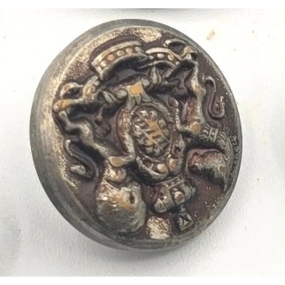 Vintage Silver Tone Heraldic Crest Blazer Jacket Buttons Lot 7 Shank 20mm 15mm